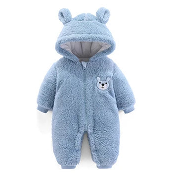 Glanmia* Baby Boy Clothes Cute Plush Bear Baby Rompers Autumn Winter Glan Mia