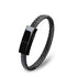 Leather Mini USB Bracelet Data Charging Cable Gadget-3