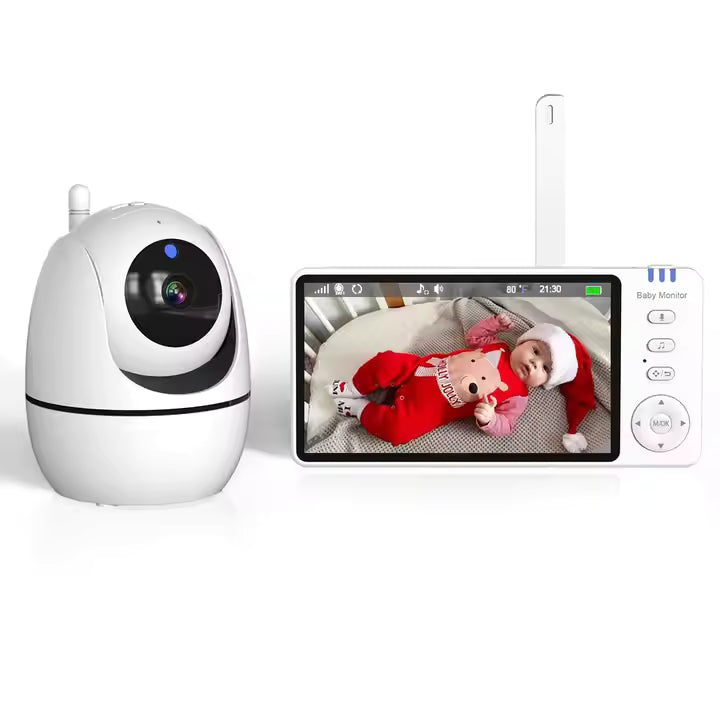 Glanmia™ 5" Video Baby Monitor – PTZ Camera, Temperature Sensor, Lullabies Glan Mia
