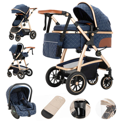 3-in-1 Baby Stroller – Foldable, Multifunctional & Travel-Ready Mia Vita
