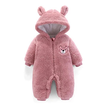 Glanmia* Baby Boy Clothes Cute Plush Bear Baby Rompers Autumn Winter Glan Mia