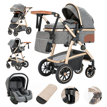 3-in-1 Baby Stroller – Foldable, Multifunctional & Travel-Ready Mia Vita