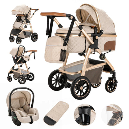 3-in-1 Baby Stroller – Foldable, Multifunctional & Travel-Ready Mia Vita