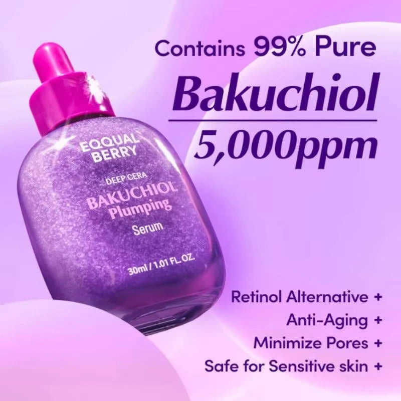 Korean Skincare Bakuchiol Plumping Serum - Hydrating VC Brightening Serum For Fading Acne Scars On The Face Glan Mia