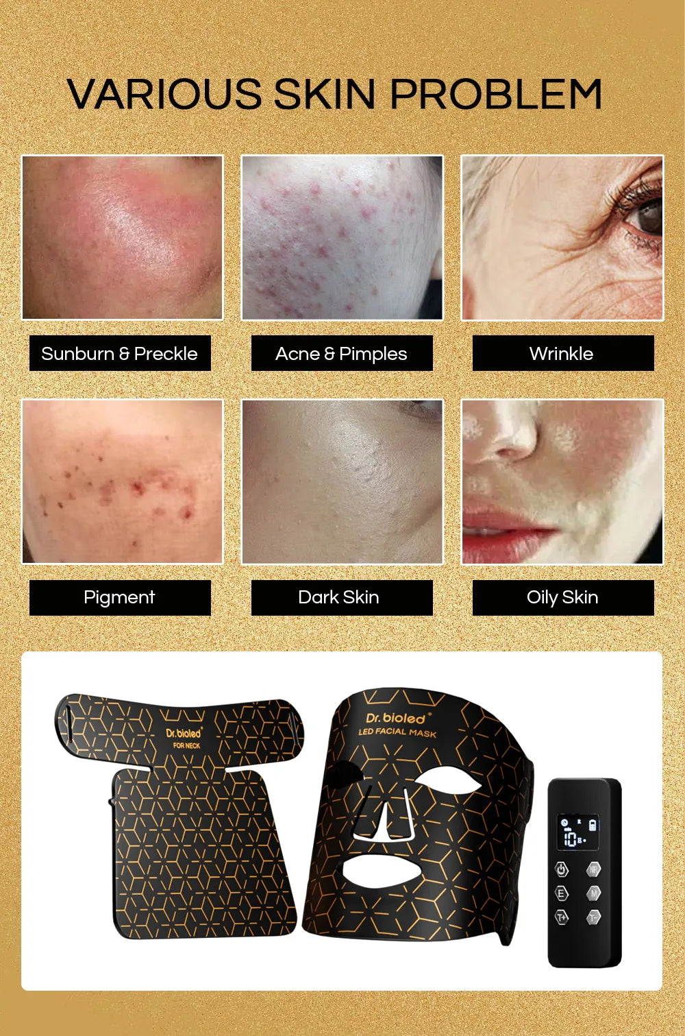 LED Anti-Aging, Acne Fighting & Skin Rejuvenation Therapy Glan Mia